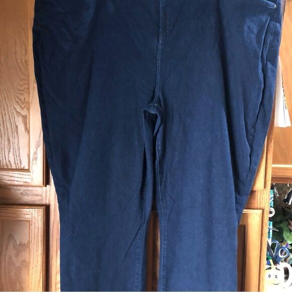 NYDJ Curves 360 Slim Straight Ankle Jeans Dark Denim Blue - 28 - Picture 4 of 14